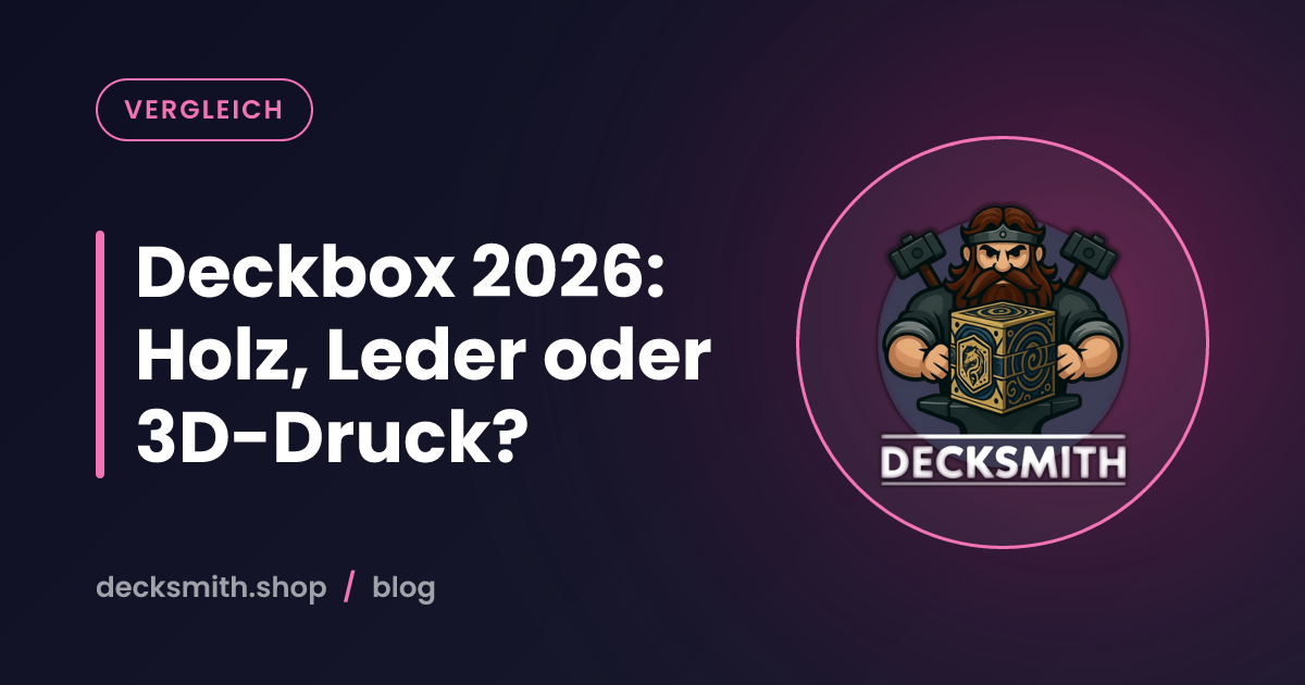 Deckbox 2026: Holz, Leder oder 3D-Druck?