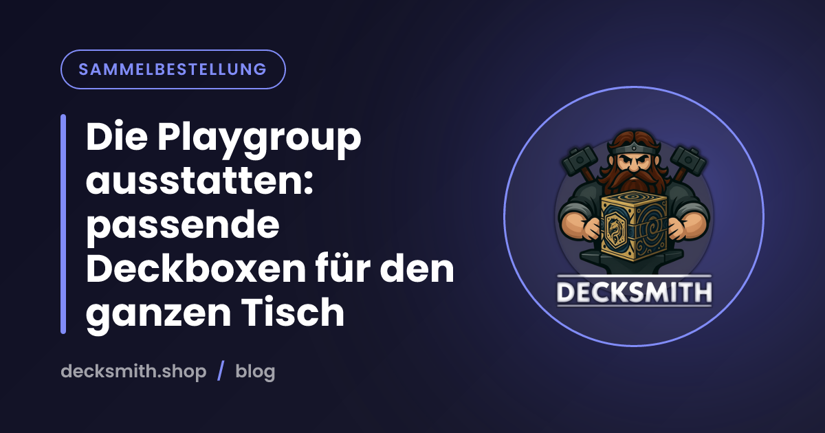 Die Playgroup ausstatten: passende Deckboxen für den ganzen Tisch