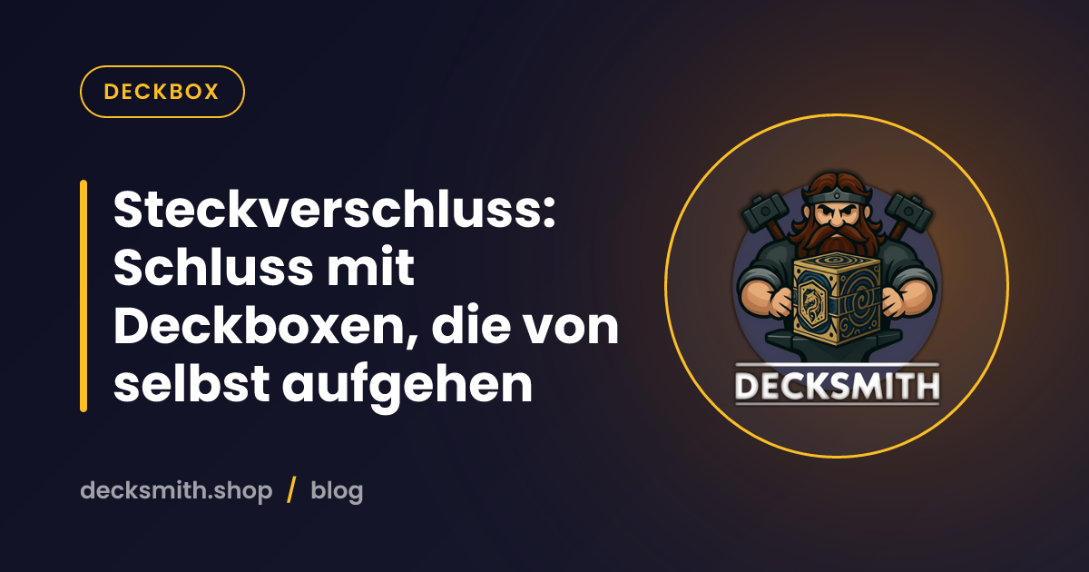 Steckverschluss: Schluss mit Deckboxen, die von selbst aufgehen
