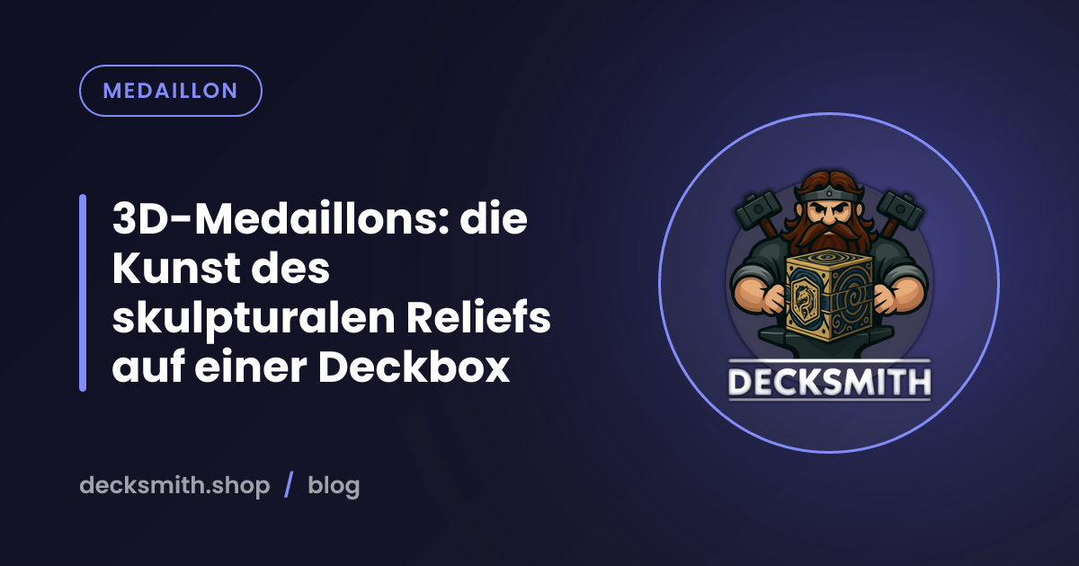 3D-Medaillons: die Kunst des skulpturalen Reliefs auf einer Deckbox