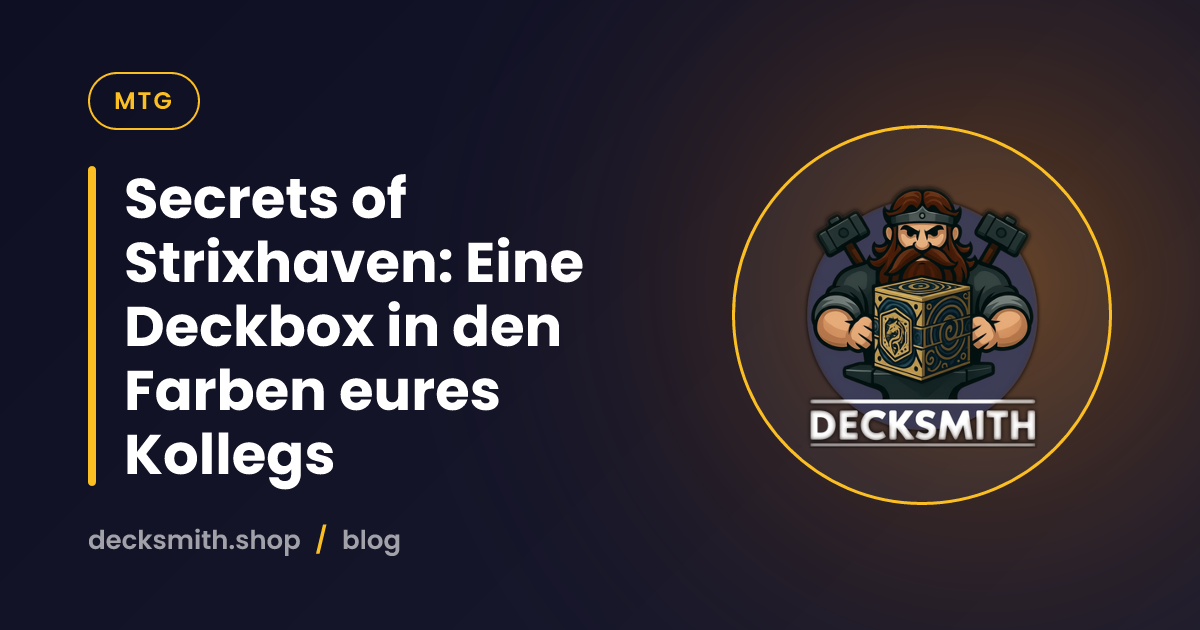 Secrets of Strixhaven: Eine Deckbox in den Farben eures Kollegs