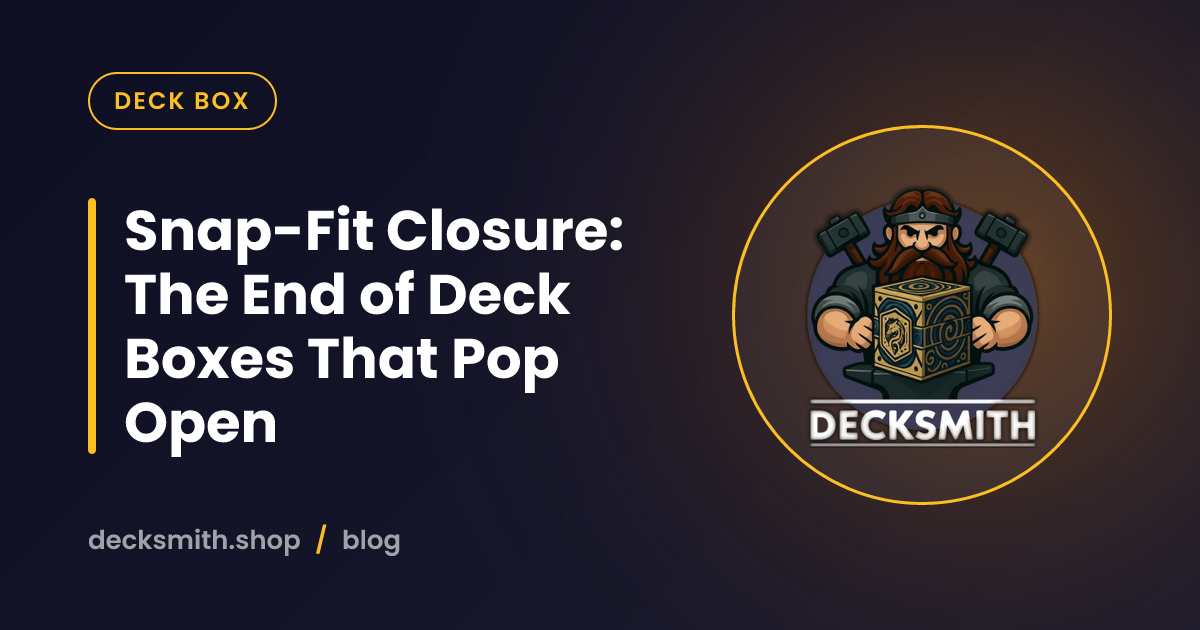 Snap-Fit Closure: The End of Deck Boxes That Pop Open