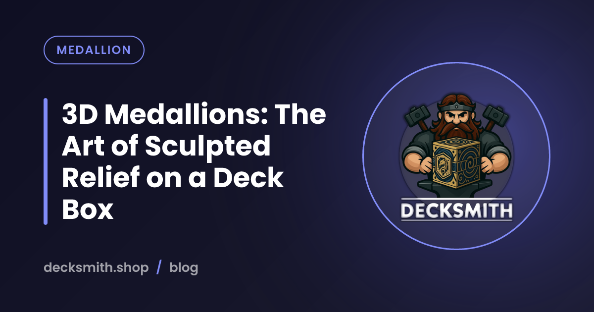 3D Medallions: The Art of Sculpted Relief on a Deck Box