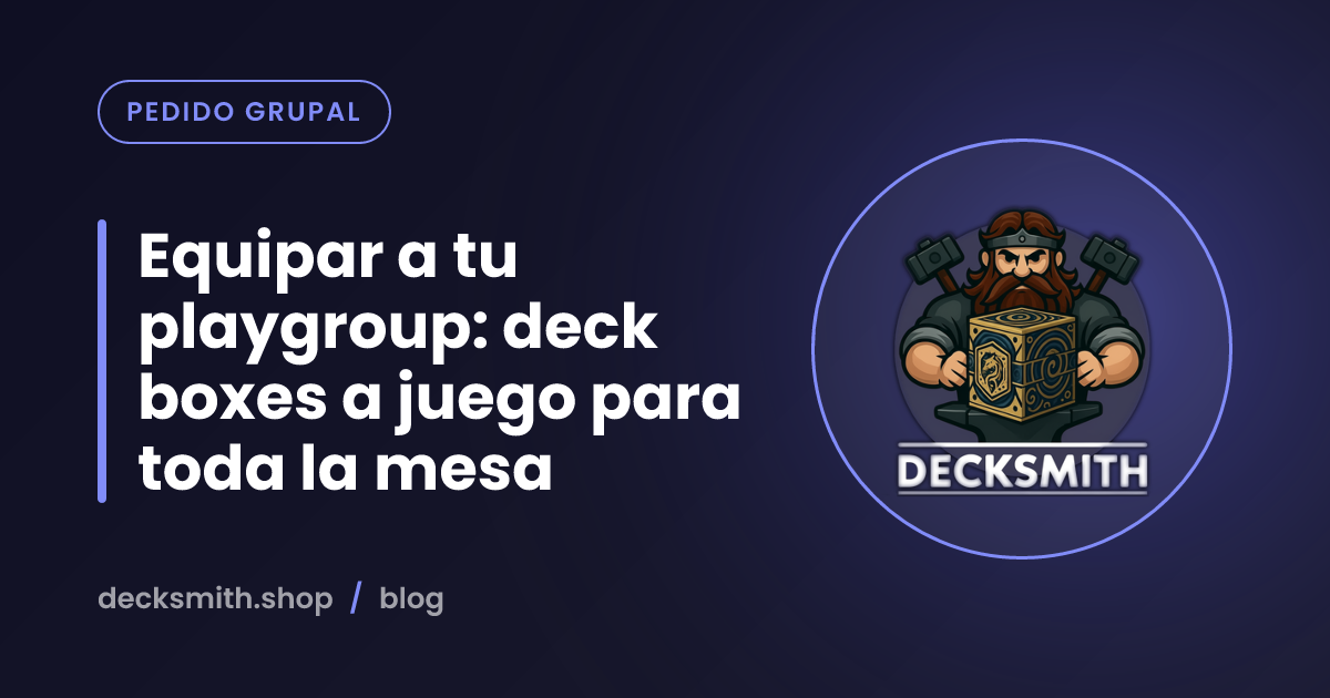 Equipar a tu playgroup: deck boxes a juego para toda la mesa