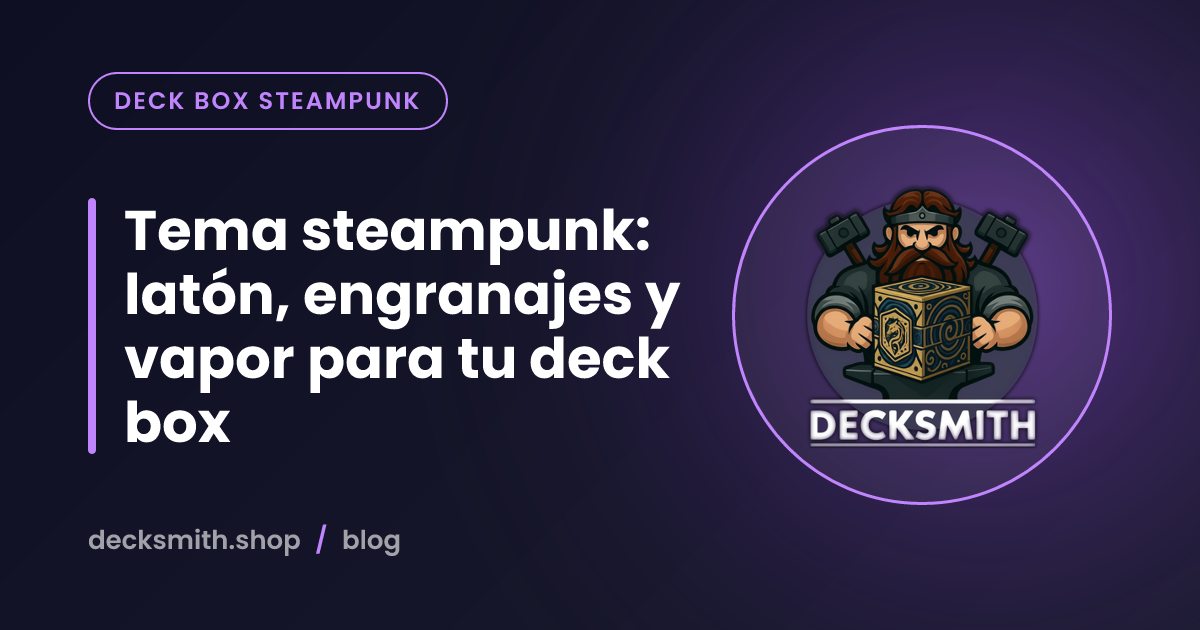 Tema steampunk: latón, engranajes y vapor para tu deck box