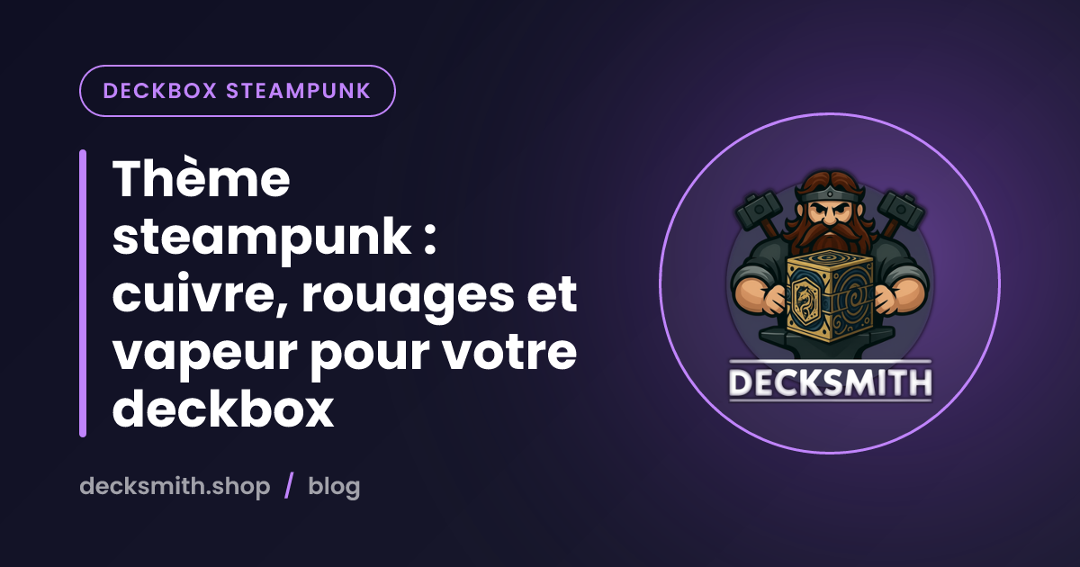 Thème steampunk : cuivre, rouages et vapeur pour votre deckbox