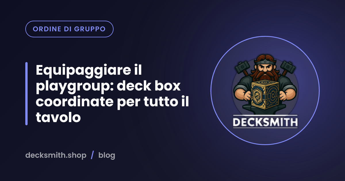 Equipaggiare il playgroup: deck box coordinate per tutto il tavolo