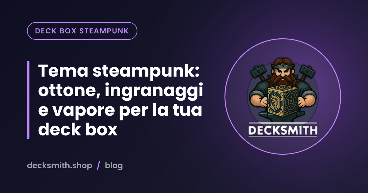 Tema steampunk: ottone, ingranaggi e vapore per la tua deck box