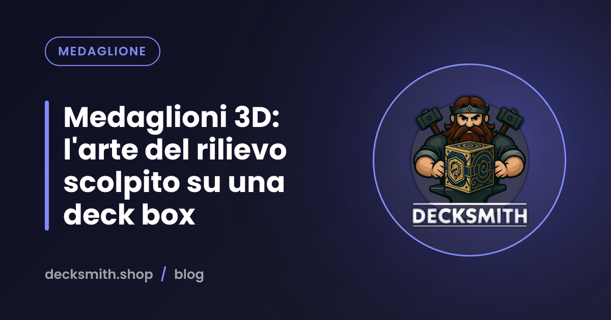 Medaglioni 3D: l'arte del rilievo scolpito su una deck box