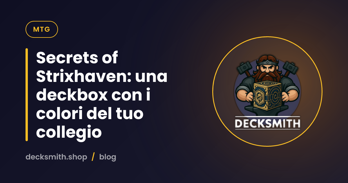 Secrets of Strixhaven: una deckbox con i colori del tuo collegio