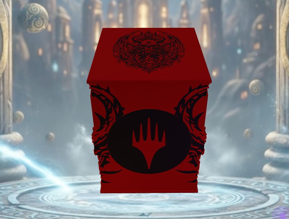 Deckbox Abyssal Wrath - Vista 2 - Accessorio TCG artigianale