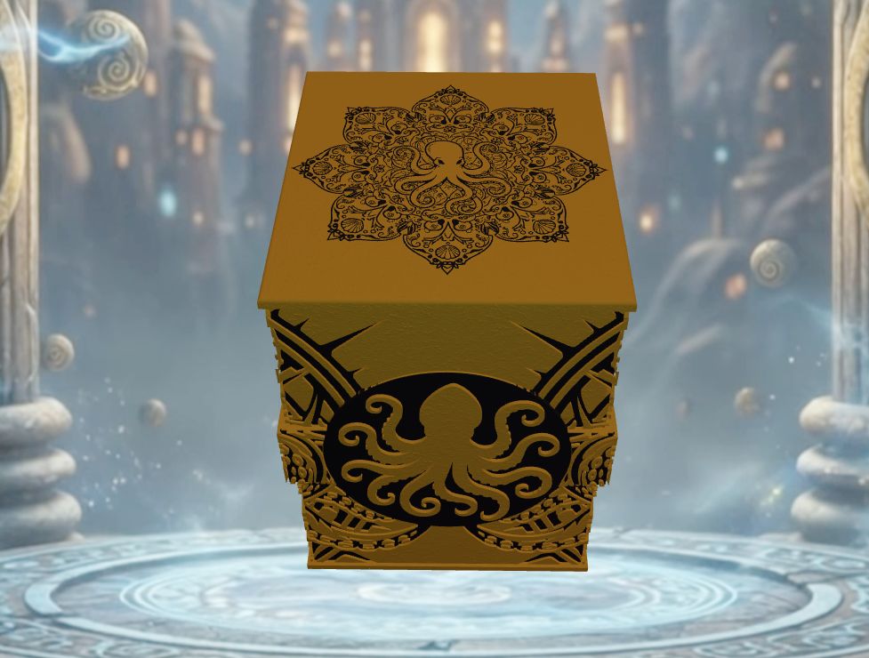 Deckbox Cthulhu - Vista 2 - Accessorio TCG artigianale