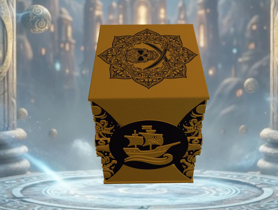 Deckbox Pirate - Vista 2 - Accesorio TCG artesanal