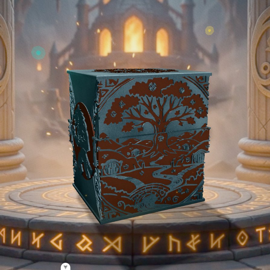 Deckbox Nuit du loup - Vue 2 - Accessoire TCG artisanal