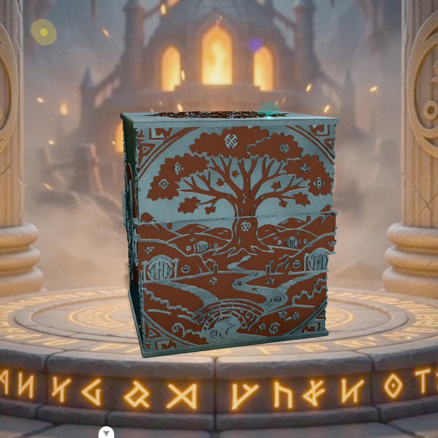 Deckbox Nuit du loup - Vue 3 - Accessoire TCG artisanal